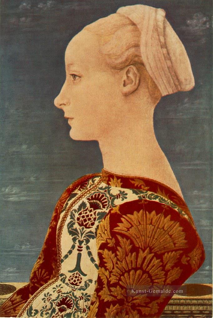 Porträt einer jungen Frau Renaissance Domenico Veneziano Ölgemälde